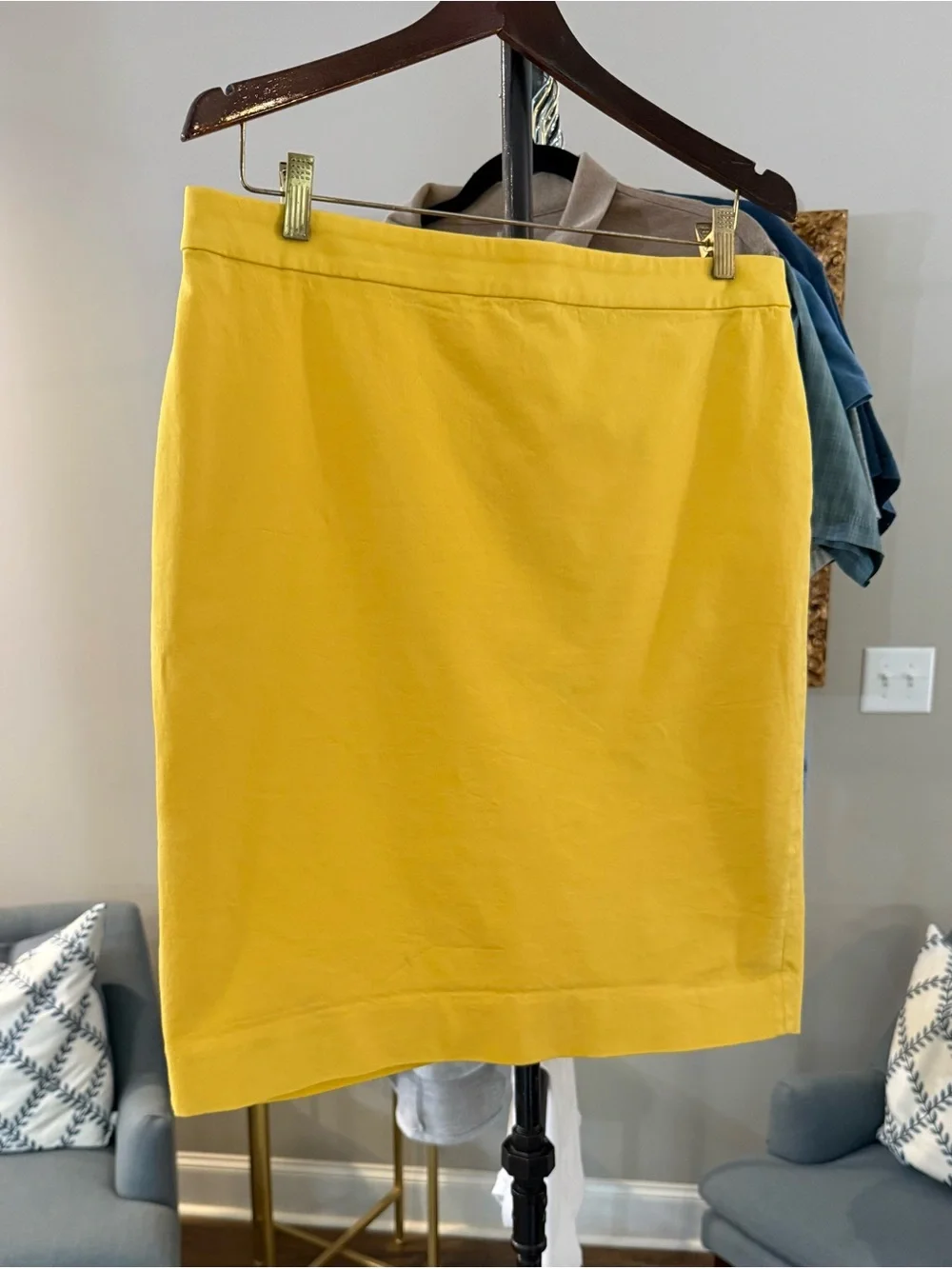 J. Crew Yellow Pencil Skirt - Lined